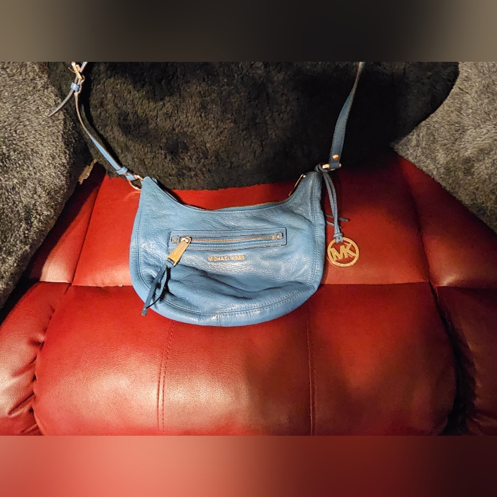 Blue Michael Kors Purse